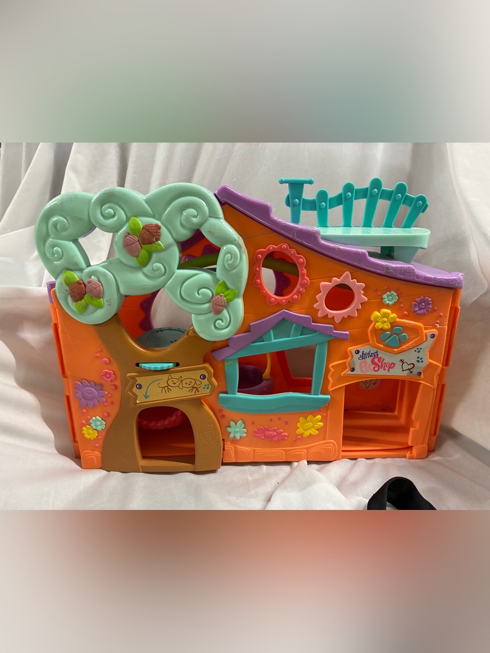 Littlest Pet Shop LPS ORANGE Tree Club House Playset Playhouse Vintage 2007 #1